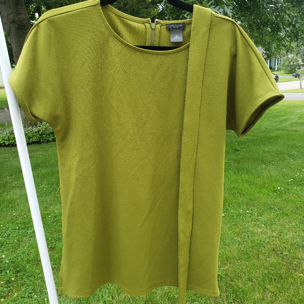 Green Ann Taylor Factory Wrap Shirt